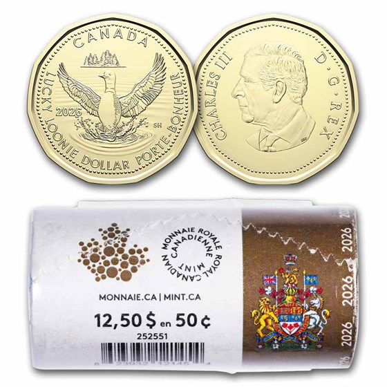 2026 $1 Non-Circ Special Wrap Roll Lucky Loonie