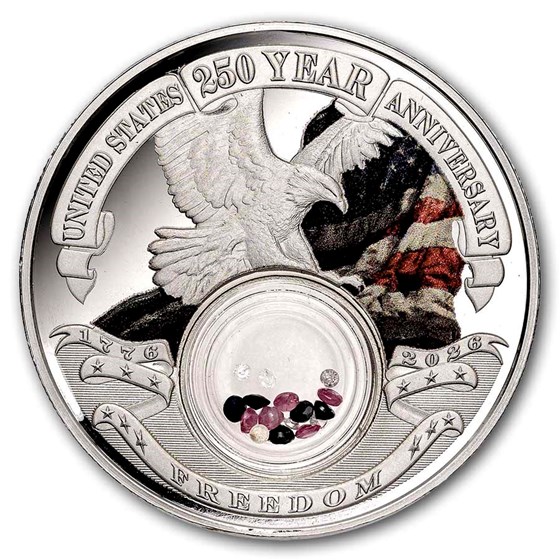2026 1 oz Ag $1 Rev Series 250th Anniv.: Freedom (Colorized)
