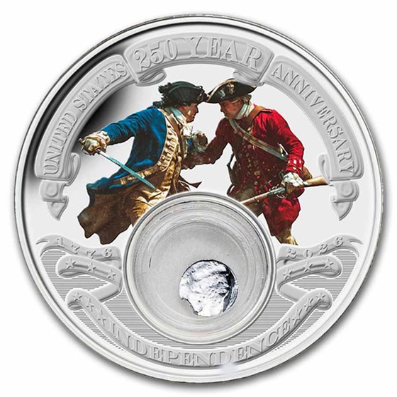 2026 1 oz Ag $1 Rev Series 250th Anniv.: Independence (Colorized)