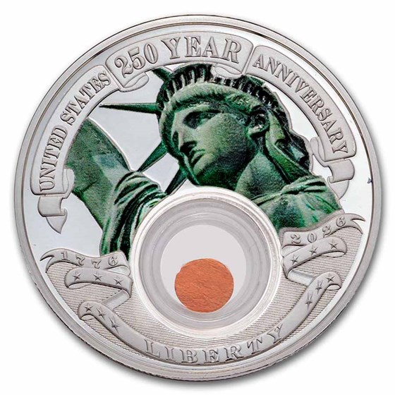 2026 1 oz Ag $1 Rev Series 250th Anniv.: Liberty (Colorized)