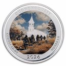 2026 1 oz Ag NATB Connecticut Weir Farm Mohegan Tribe (Color)