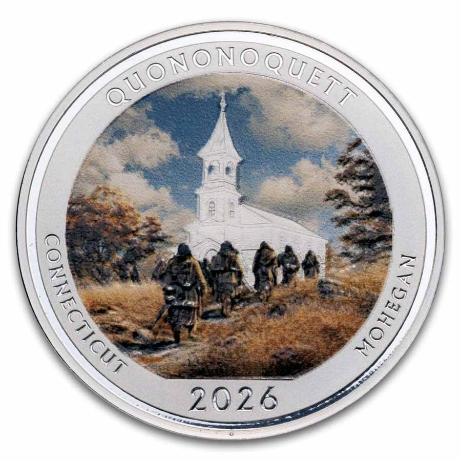2026 1 oz Ag NATB Connecticut Weir Farm Mohegan Tribe (Color)