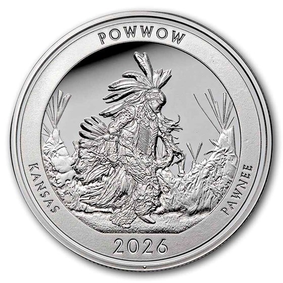 2026 1 oz Ag NATB Kansas Tallgrass Prairie Pawnee Tribe (Box/COA)