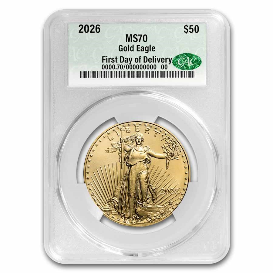 2026 1 oz American Gold Eagle MS-70 CAC (First Day of Delivery)