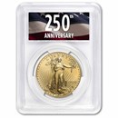 2026 1 oz American Gold Eagle MS-70 PCGS (FS, 250th Anniv Label)