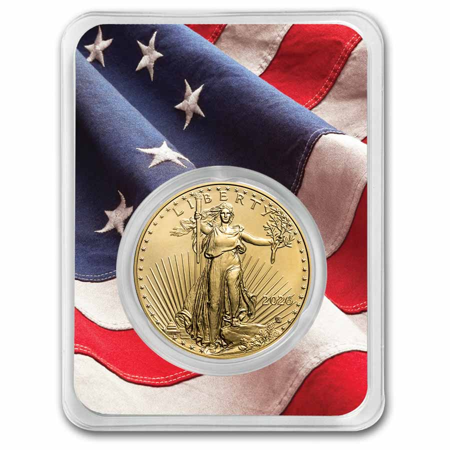 Buy 2026 1 oz Gold Eagle w/Betsy Ross Flag Card | APMEX