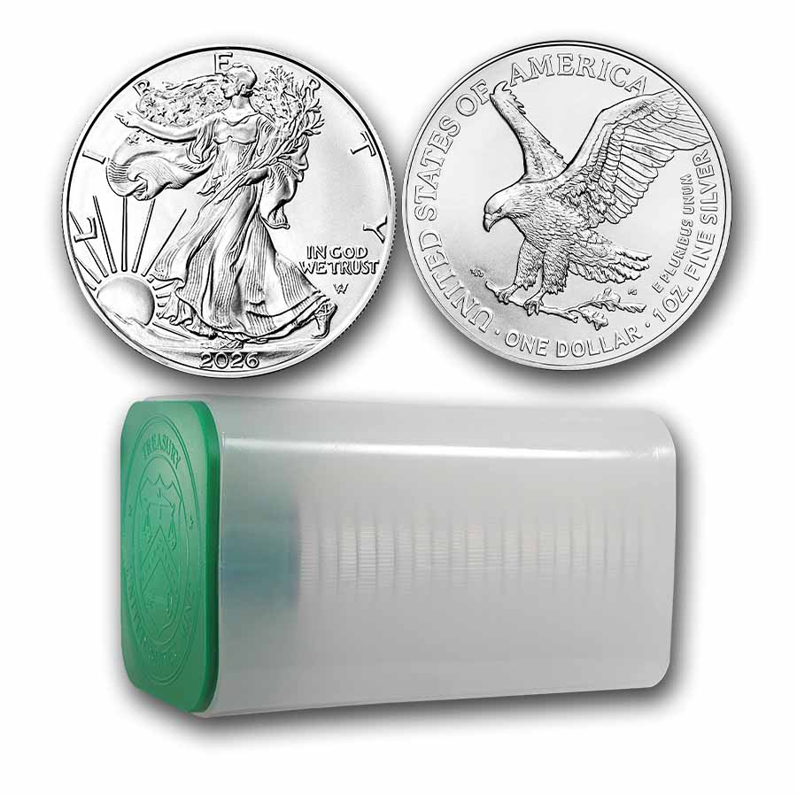 2026 1 oz American Silver Eagle Coin BU (Tube of 20) | eBay