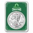 2026 1 oz American Silver Eagle - w/Green Merry Christmas Card