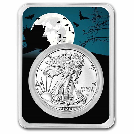 2026 1 oz American Silver Eagle (w/Haunted House Card, In TEP)