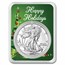 2026 1 oz American Silver Eagle - w/Holiday Ribbon Tree Card