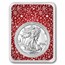 2026 1 oz American Silver Eagle - w/Red Winter Holiday Card