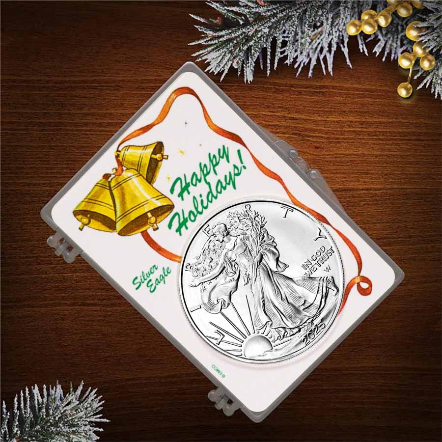 2026 1 oz American Silver Eagle - w/Snap-Lock Holder, Jingle Bell