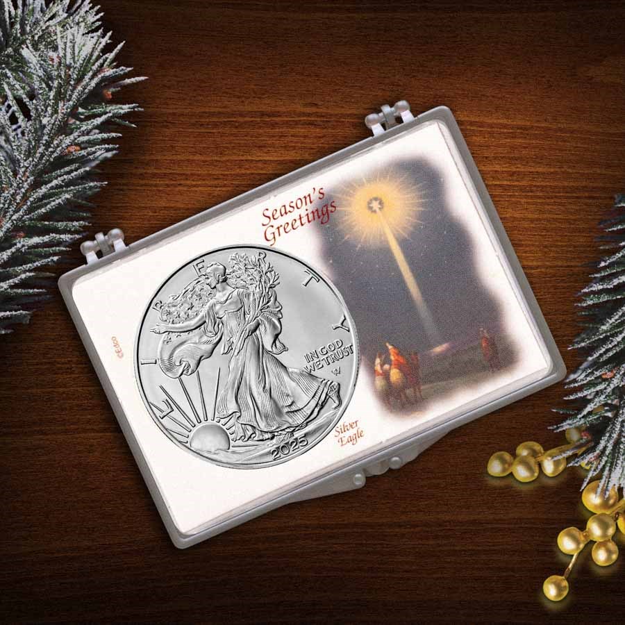 2026 1 oz American Silver Eagle - w/Snap-Lock, Season's Greetings