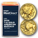 2026 1 oz Gold Buffalo (20-Coin MintDirect® Tube)