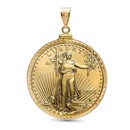 2026 1 oz Gold Eagle Pendant (Diamond-ScrewTop Bezel)