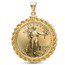 2026 1 oz Gold Eagle Pendant (Rope-ScrewTop Bezel)