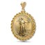 2026 1 oz Gold Eagle Pendant (Rope-ScrewTop Bezel)