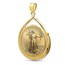 2026 1 oz Gold Eagle Teardrop Pendant (Prong Bezel)