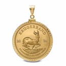 2026 1 oz Gold Krugerrand Pendant (Diamond-Screw Top Bezel)