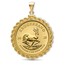 2026 1 oz Gold Krugerrand Pendant (Rope-Screw Top Bezel)