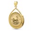 2026 1 oz Gold Krugerrand Teardrop Pendant (Prong Bezel)