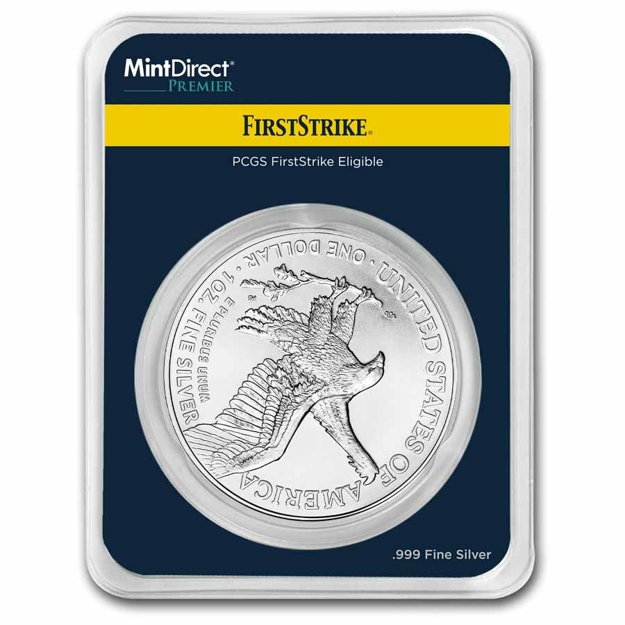 コレクション APMEX PCGS First Strike 2026 1 oz silver 2026 1 oz Silver American Eagle (MD Premier + PCGS FirstStrike