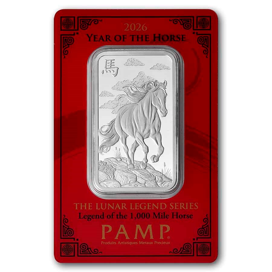 2026 1 oz Silver Bar - PAMP Suisse Year of the Horse (In Assay)