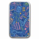 2026 1 oz Silver Colorized Bar - APMEX (Birthday Celebration)