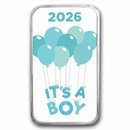 2026 1 oz Silver Colorized Bar - APMEX (It's A Boy, Balloons)