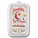 2026 1 oz Silver Colorized Bar - Vintage Santa's Toy Shop Poster
