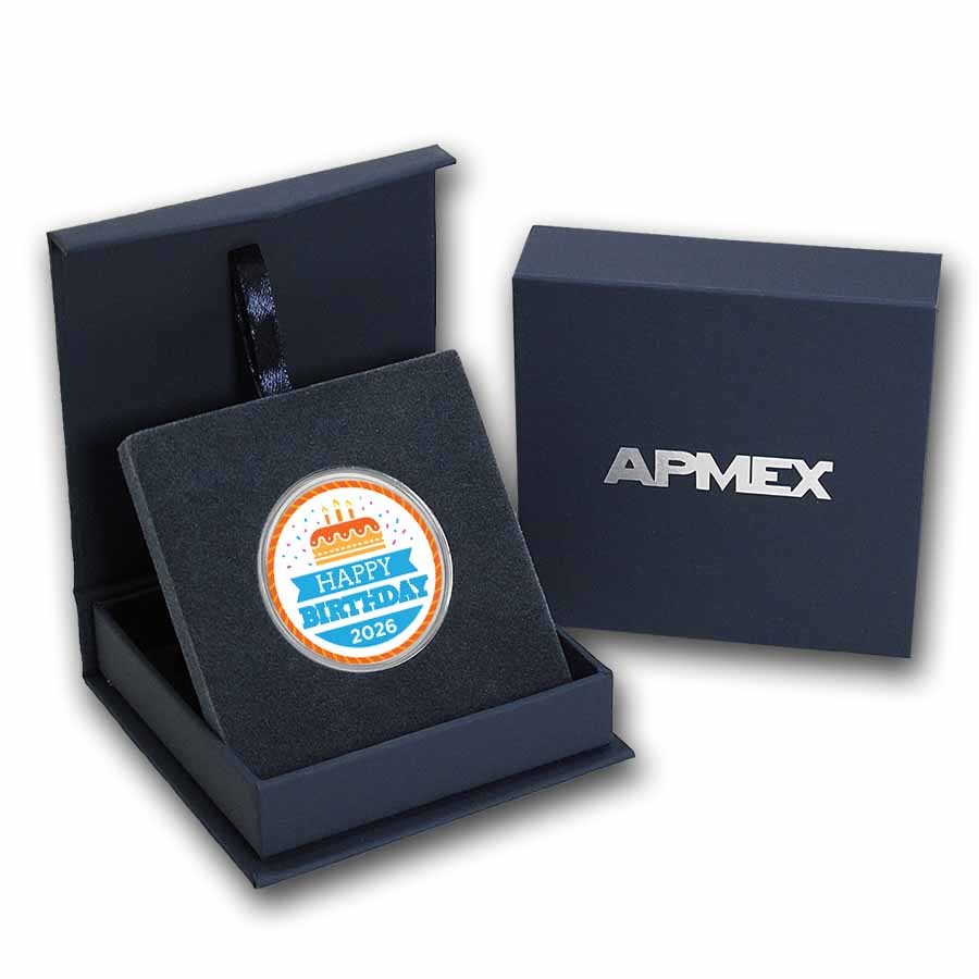 Buy 2023 1 oz Silver Colorized Round - APMEX (Birthday Cake) | APMEX