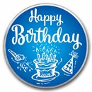 2026 1 oz Silver Colorized Round - APMEX (Blue Happy Birthday)