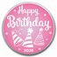 2026 1 oz Silver Colorized Round - APMEX (Happy Birthday Pink)