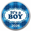 2026 1 oz Silver Colorized Round - APMEX (It's A Boy, Plaid)