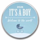 2026 1 oz Silver Colorized Round - APMEX (It's A Boy, Stroller)