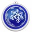 2026 1 oz Silver Colorized Round - Blue Snowflake Ornament