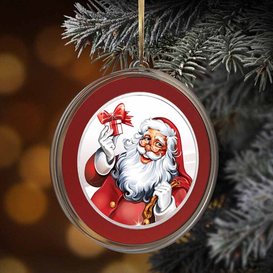 2026 1 oz Silver Colorized Round - Cheery Santa Claus