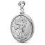 2026 1 oz Silver Eagle Pendant (Plain Front - ScrewTop Bezel)