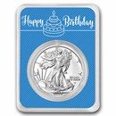 2026 1 oz Silver Eagle - w/Happy Birthday, Blue Card, In TEP