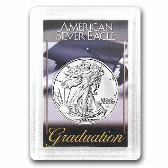 2026 1 oz Silver Eagle - w/Harris Holder, Graduation Design