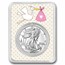2026 1 oz Silver Eagle - w/"It's A Girl", Stork Card, In TEP
