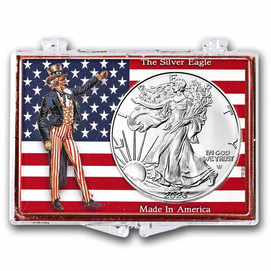 Buy 2026 1 oz Silver Eagle Uncle Sam Flag Snap-Lock | APMEX
