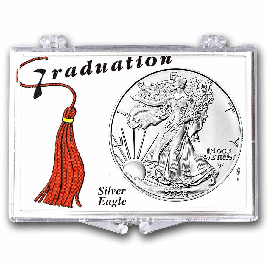 Buy 2026 1 oz Silver Eagle Grad Tassel w/Snap-Lock | APMEX
