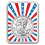 2026 1 oz Silver Eagle - w/Stars & Stripes Burst Card, In TEP