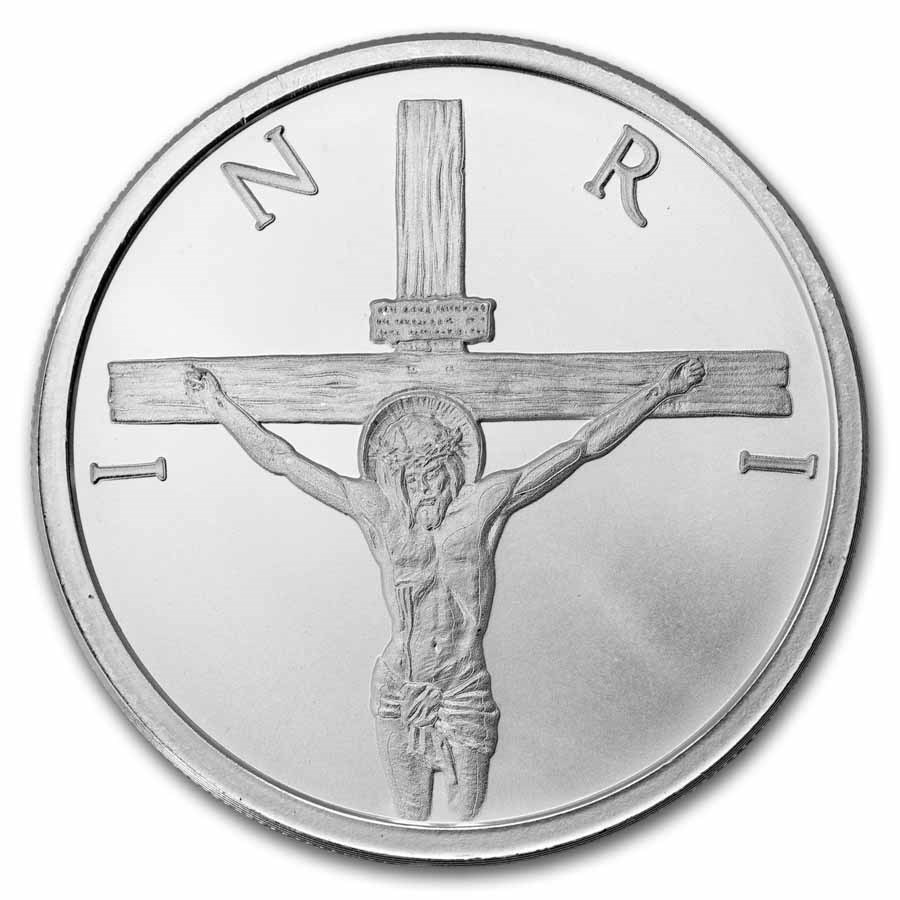 2026 1 oz Silver Shield Round - Crucifixion