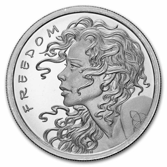 2026 1 oz Silver Shield Round - Freedom Girl