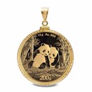 2026 15 gram Gold Panda Pendant (Diamond-Cut Screw Top Bezel)