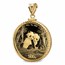 2026 30 gram Gold Panda Pendant (Diamond-Cut Screw Top Bezel)