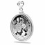 2026 30 gram Silver Panda Pendant (Plain Front - ScrewTop Bezel)