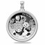 2026 30 gram Silver Panda Pendant (Plain Front - ScrewTop Bezel)